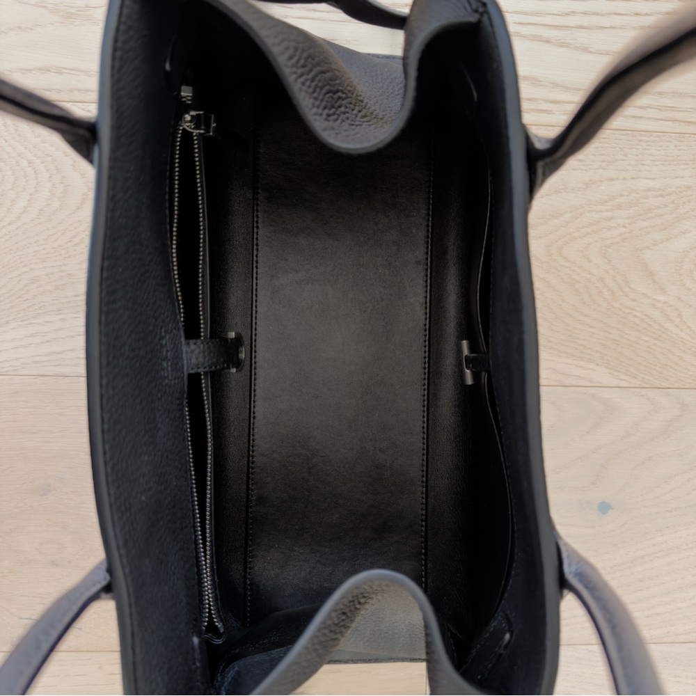 The Row Margaux Shoulder 12 Bag in Black Leather - Picture 8 of 11